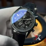 TAG Heuer Carrera Chrono black Leather black dial Watch | AA Grade Inspired - Image 2