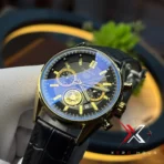 TAG Heuer Carrera Chrono black Leather black dial gold tone Watch | AA Grade Inspired - Image 4