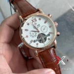 Patek Philippe Grand Calendar Open-Heart Perpetual brown Leather rose gold tone Watch - Image 2