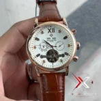 Patek Philippe Grand Calendar Open-Heart Perpetual brown Leather rose gold tone Watch - Image 3