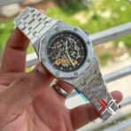 AP Royal Oak Skeleton silver case black Watch - Image 2