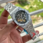 AP Royal Oak Skeleton silver case black Watch - Image 3