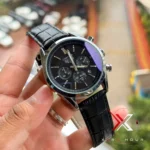 TAG Heuer Carrera Chrono Tri-Compax black belt silver case Watch - Image 2