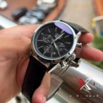 TAG Heuer Carrera Chrono Tri-Compax black belt silver case Watch - Image 4