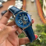 TAG Heuer Carrera Chrono blue Leather blue dial Watch - Image 6