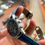 TAG Heuer Carrera Chrono blue Leather blue dial Watch - Image 3