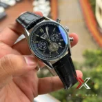 TAG Heuer Carrera Chrono black Leather black dial Watch - Image 11