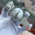 Emporio Armani Chronograph silver tone silver dial Watch - Image 4