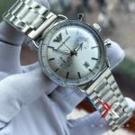 Emporio Armani Chronograph silver tone silver dial Watch - Image 2