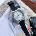Tissot PRX Powermatic 80 black Strap waffle white dial Watch - Image 2
