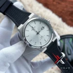 Tissot PRX Powermatic 80 black Strap waffle white dial Watch - Image 3