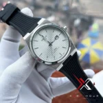 Tissot PRX Powermatic 80 black Strap waffle white dial Watch - Image 4
