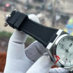Tissot PRX Powermatic 80 black Strap waffle white dial Watch - Image 6