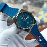 Tissot PRX Powermatic 80 blue Strap waffle blue dial black body Watch - Image 2