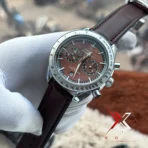 Omega Speedmaster '57 brown Leather Strap Men's Watch - Image 8