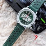 Breitling Top Time Zorro Perforated green Strap green dial Watch - Image 3