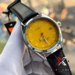 Seiko Prospex Alpinist Automatic black Leather yellow dial Watch
