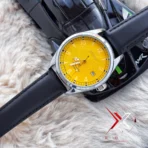 Seiko Prospex Alpinist Automatic black Leather yellow dial Watch - Image 7