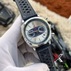 Breitling Top Time Zorro Perforated blue Strap white dial Watch - Image 8