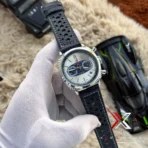 Breitling Top Time Zorro Perforated blue Strap white dial Watch - Image 5