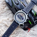 Breitling Top Time Zorro Perforated blue Strap white dial Watch - Image 2
