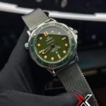 Omega 007 Jmaes Bond Edition Mesh Strap Green dial Watch free nato strap