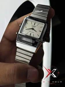 CASIO VINTAGE AQ-800 ANALOG-DIGITAL WHITE - Image 5