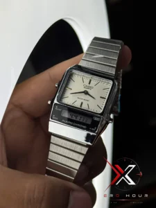 CASIO VINTAGE AQ-800 ANALOG-DIGITAL WHITE - Image 8
