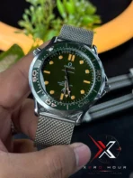 Omega 007 Jmaes Bond Edition Mesh Strap Green dial Watch free nato strap - Image 3