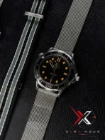 Omega 007 Jmaes Bond Edition Mesh Strap black dial Watch free nato strap - Image 3