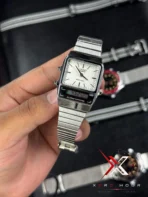 CASIO VINTAGE AQ-800 ANALOG-DIGITAL WHITE - Image 10