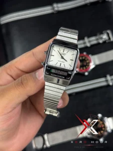 CASIO VINTAGE AQ-800 ANALOG-DIGITAL WHITE - Image 10