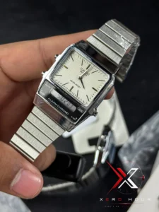 CASIO VINTAGE AQ-800 ANALOG-DIGITAL WHITE - Image 12