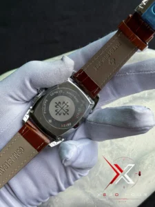 Patek Inspired Square Shape Chronograph Watch – Premium Design | 2A ( Brown White ) - Image 3