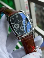 Patek Inspired Square Shape Chronograph Watch – Premium Design | 2A ( Brown Black )