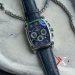 Patek Inspired Square Shape Chronograph Watch – Premium Design | 2A ( Blue )