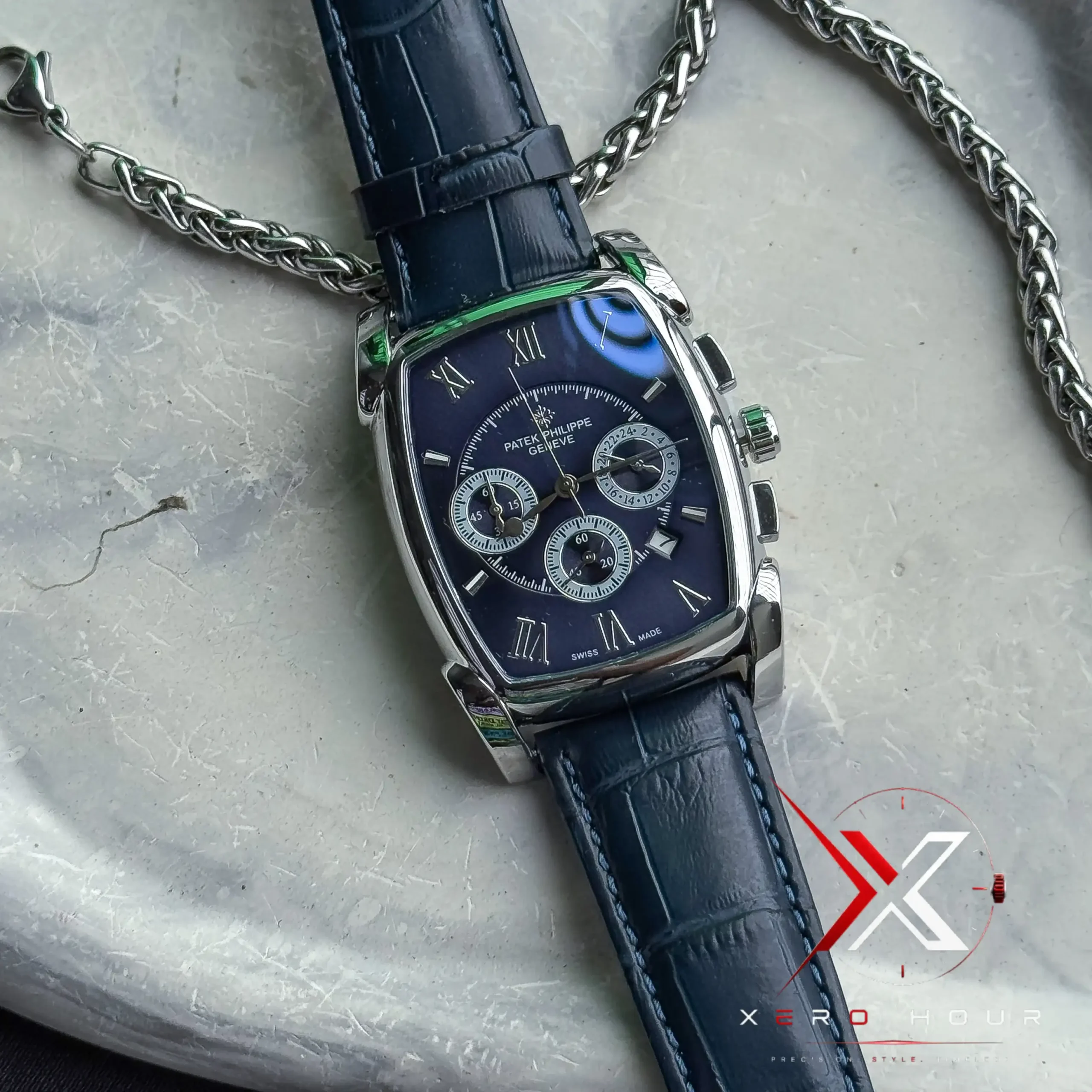 IMG_7394_result Patek Inspired Square Shape Chronograph Watch – Premium Design | 2A ( Blue ) - Image 1
