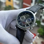 Patek Inspired Plain Chronograph Watch – Premium Design | 2A ( Full Black ) - Image 3