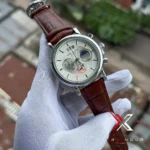 Patek Inspired Plain Chronograph Watch – Premium Design | 2A ( Brown Silver ) - Image 2