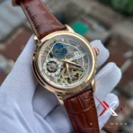 Patek Inspired Skeleton High End Watch – Premium Design | Automatic Brown Gold - Image 3