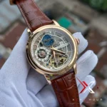 Patek Inspired Skeleton High End Watch – Premium Design | Automatic Brown Gold - Image 3