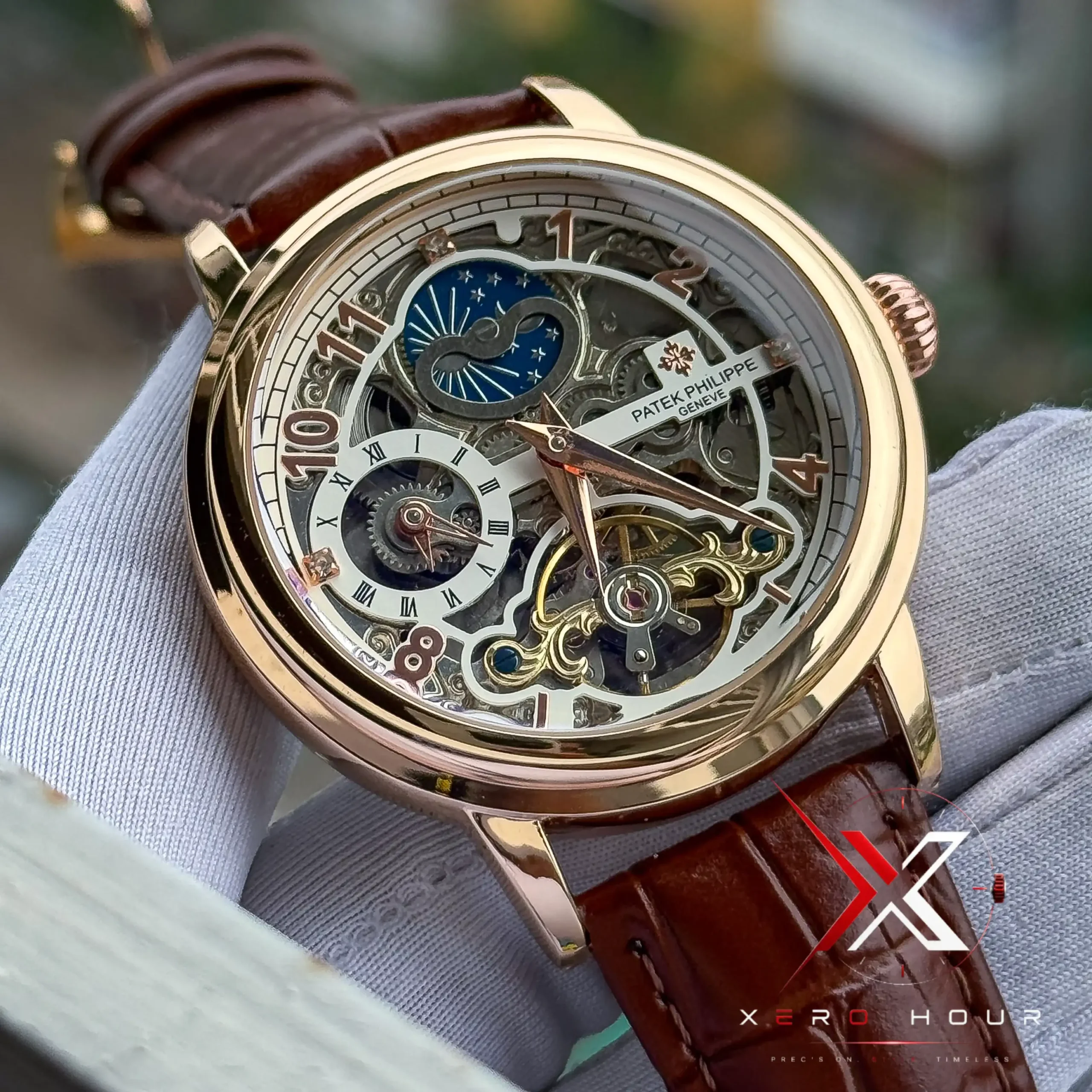 IMG_7926_result Patek Inspired Skeleton High End Watch – Premium Design | Automatic Brown Gold - Image 1
