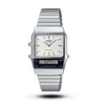 CASIO VINTAGE AQ-800 ANALOG-DIGITAL WHITE