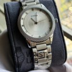 Fossil Azure Radiance Steel Edition White Dial Silver Chain