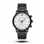 Emporio Armani White Dial Black Ion-Plated case Watch | AA Grade Inspired