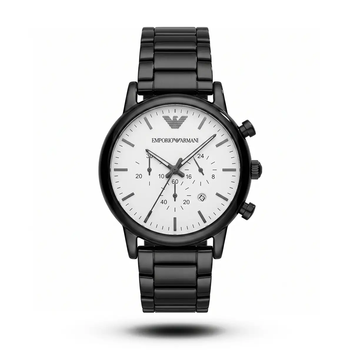product-02e108ae-7511-441e-8f3f-8d2d608da4f7.webp Emporio Armani White Dial Black Ion-Plated case Watch | AA Grade Inspired