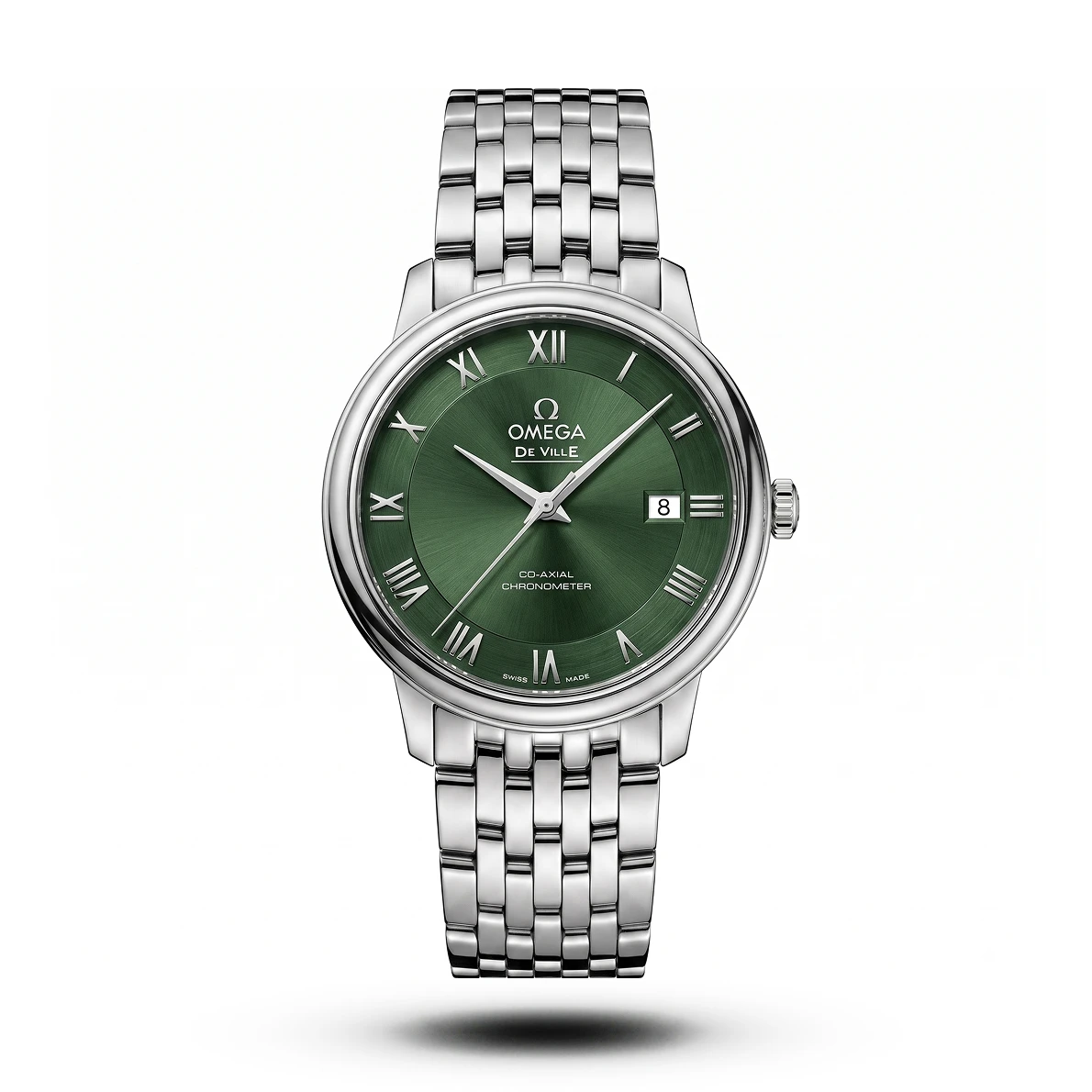product-033877a1-ea6e-4683-b9db-2ed02007173b.webp Omega De Ville Prestige Roman green dial Watch | AA Grade Inspired