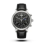 Patek Philippe Moon Phase Chrono black Leather black dial Watch | AA Grade Inspired