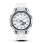 G-Shock GA-2100 Transparent Case white Strap white dial Watch | AA Grade Inspired