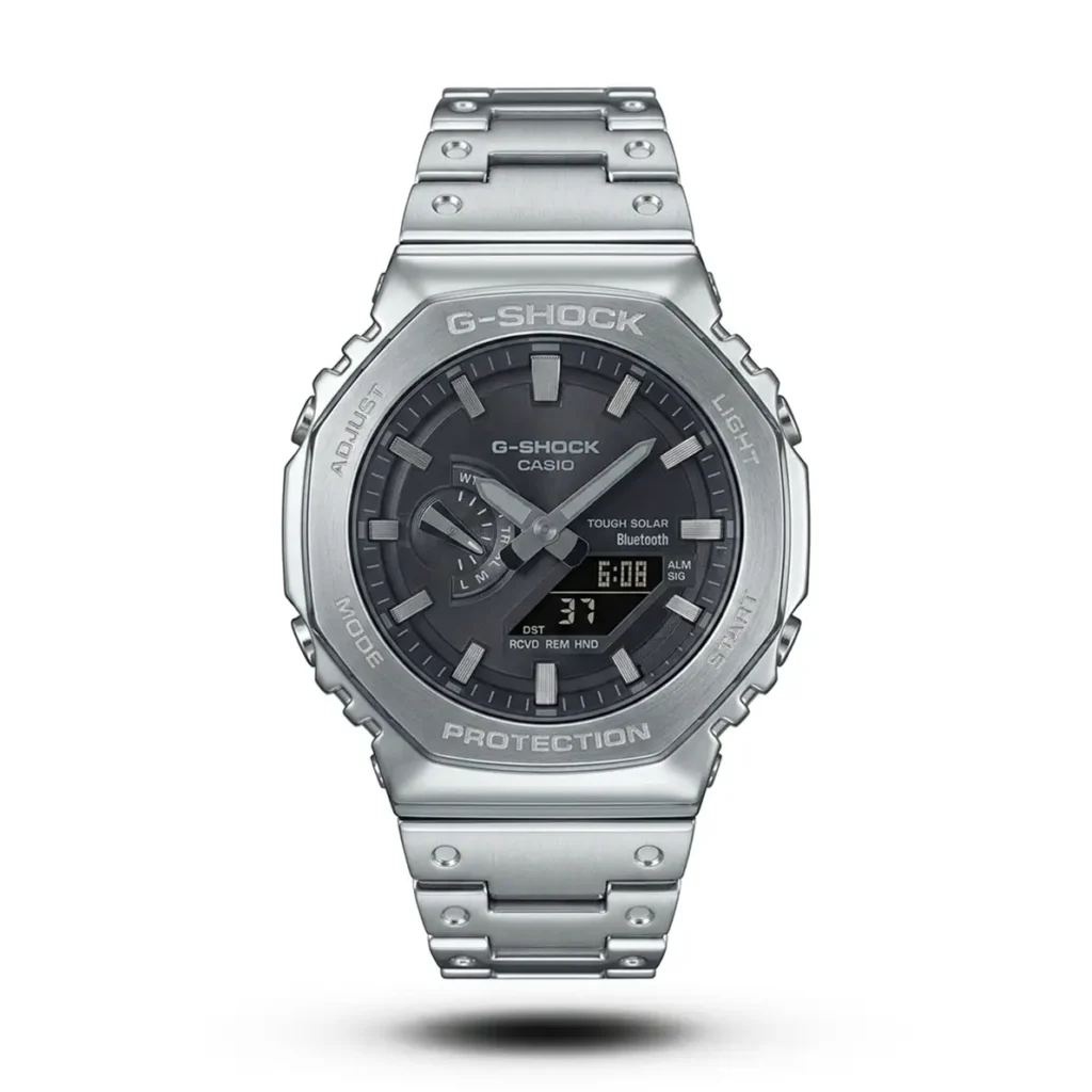 Casio G-Shock Full Metal silver case black dial black digit Watch | Semi AAA Grade Inspired